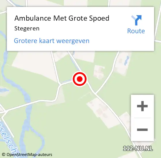 Locatie op kaart van de 112 melding: Ambulance Met Grote Spoed Naar Stegeren op 27 juni 2024 17:44