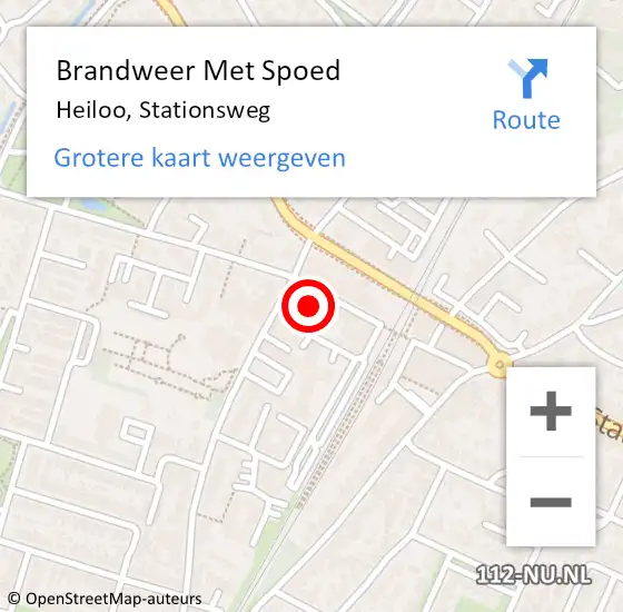 Locatie op kaart van de 112 melding: Brandweer Met Spoed Naar Heiloo, Stationsweg op 9 september 2013 20:42