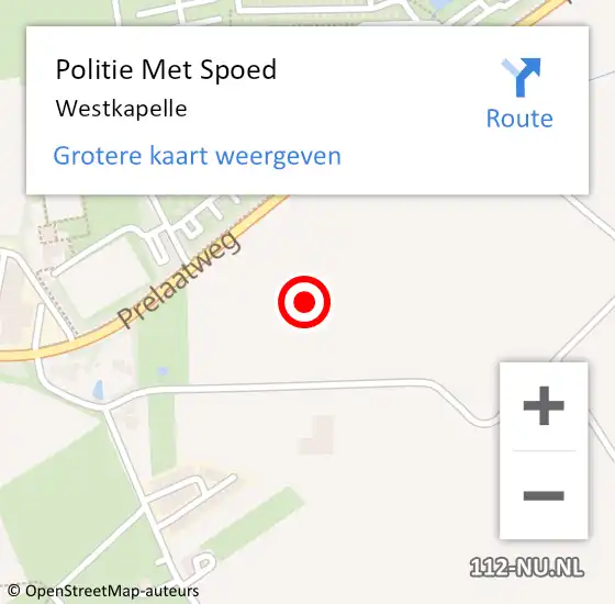 Locatie op kaart van de 112 melding: Politie Met Spoed Naar Westkapelle op 27 juni 2024 19:51