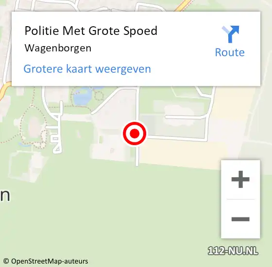 Locatie op kaart van de 112 melding: Politie Met Grote Spoed Naar Wagenborgen op 27 juni 2024 20:47