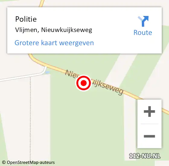 Locatie op kaart van de 112 melding: Politie Nieuwkuijk, Nieuwkuijkseweg op 27 juni 2024 20:56