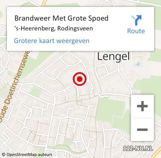 Locatie op kaart van de 112 melding: Brandweer Met Grote Spoed Naar 's-Heerenberg, Rodingsveen op 28 juni 2024 01:51