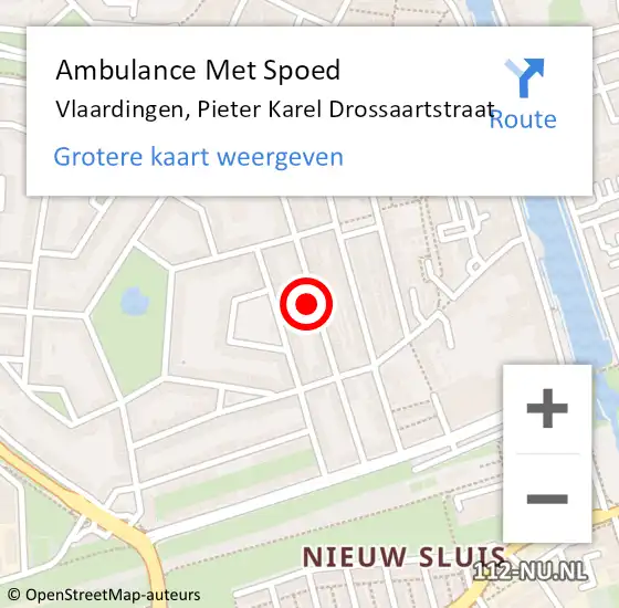 Locatie op kaart van de 112 melding: Ambulance Met Spoed Naar Vlaardingen, Pieter Karel Drossaartstraat op 28 juni 2024 06:27