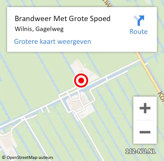 Locatie op kaart van de 112 melding: Brandweer Met Grote Spoed Naar Wilnis, Gagelweg op 28 juni 2024 06:51