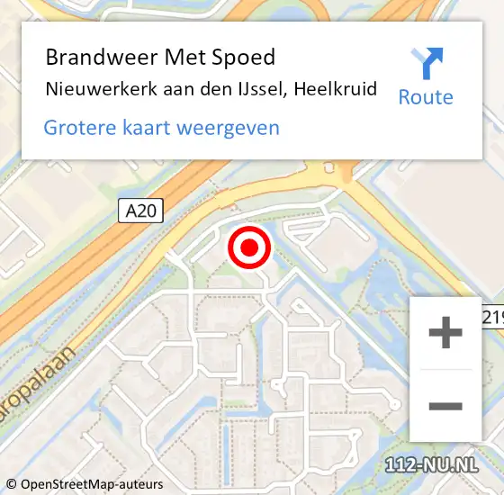 Locatie op kaart van de 112 melding: Brandweer Met Spoed Naar Nieuwerkerk aan den IJssel, Heelkruid op 28 juni 2024 11:11