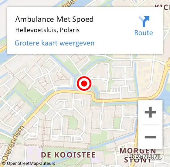 Locatie op kaart van de 112 melding: Ambulance Met Spoed Naar Hellevoetsluis, Polaris op 28 juni 2024 11:56