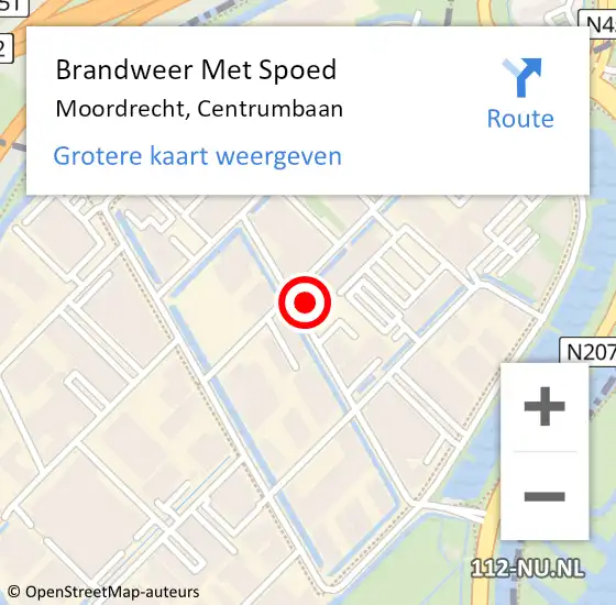 Locatie op kaart van de 112 melding: Brandweer Met Spoed Naar Moordrecht, Centrumbaan op 28 juni 2024 13:18