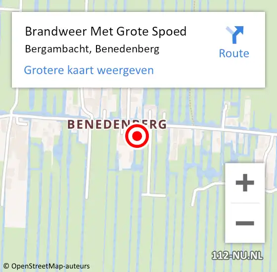 Locatie op kaart van de 112 melding: Brandweer Met Grote Spoed Naar Bergambacht, Benedenberg op 28 juni 2024 14:35