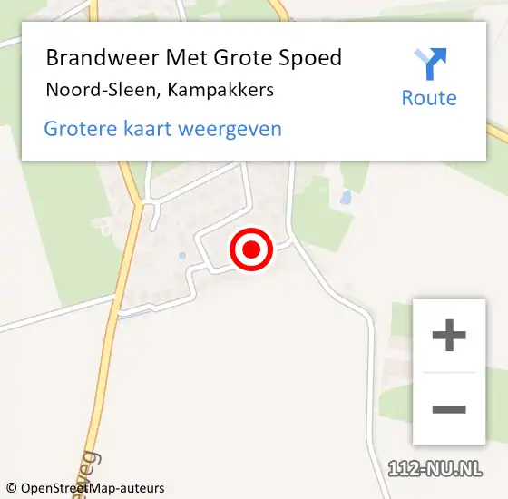 Locatie op kaart van de 112 melding: Brandweer Met Grote Spoed Naar Noord-Sleen, Kampakkers op 28 juni 2024 14:52