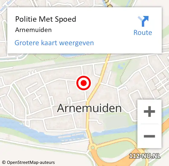 Locatie op kaart van de 112 melding: Politie Met Spoed Naar Arnemuiden op 28 juni 2024 15:14