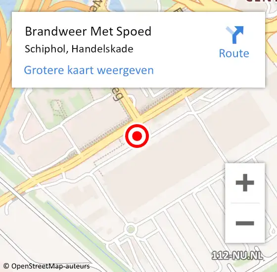 Locatie op kaart van de 112 melding: Brandweer Met Spoed Naar Schiphol, Handelskade op 28 juni 2024 15:28