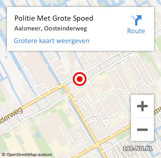 Locatie op kaart van de 112 melding: Politie Met Grote Spoed Naar Aalsmeer, Oosteinderweg op 28 juni 2024 16:43