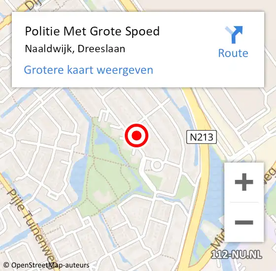 Locatie op kaart van de 112 melding: Politie Met Grote Spoed Naar Naaldwijk, Dreeslaan op 28 juni 2024 19:18