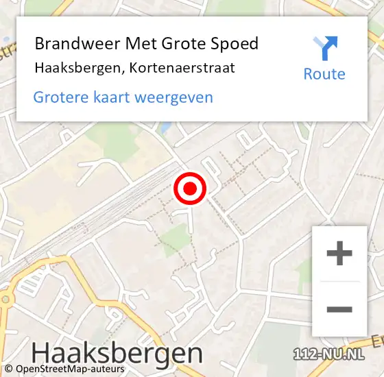 Locatie op kaart van de 112 melding: Brandweer Met Grote Spoed Naar Haaksbergen, Kortenaerstraat op 28 juni 2024 19:29