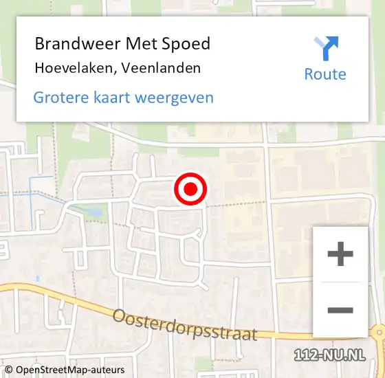 Locatie op kaart van de 112 melding: Brandweer Met Spoed Naar Hoevelaken, Veenlanden op 28 juni 2024 20:00