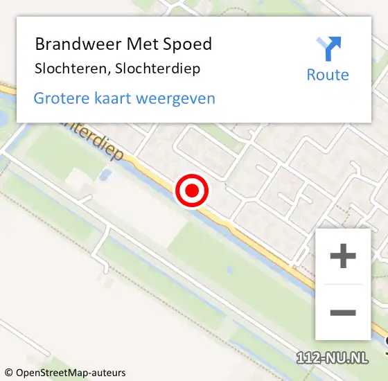 Locatie op kaart van de 112 melding: Brandweer Met Spoed Naar Slochteren, Slochterdiep op 29 juni 2024 01:08