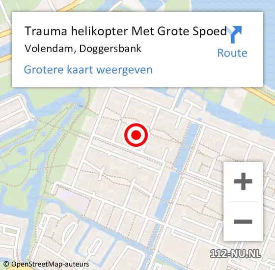 Locatie op kaart van de 112 melding: Trauma helikopter Met Grote Spoed Naar Volendam, Doggersbank op 29 juni 2024 02:33