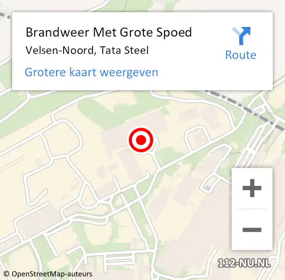 Locatie op kaart van de 112 melding: Brandweer Met Grote Spoed Naar Velsen-Noord, Tata Steel op 29 juni 2024 04:00