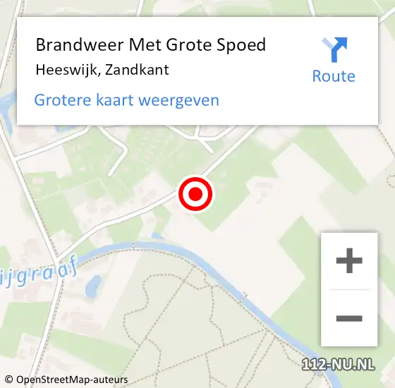 Locatie op kaart van de 112 melding: Brandweer Met Grote Spoed Naar Heeswijk, Zandkant op 29 juni 2024 04:22