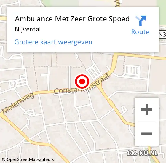 Locatie op kaart van de 112 melding: Ambulance Met Zeer Grote Spoed Naar Nijverdal op 29 juni 2024 06:07