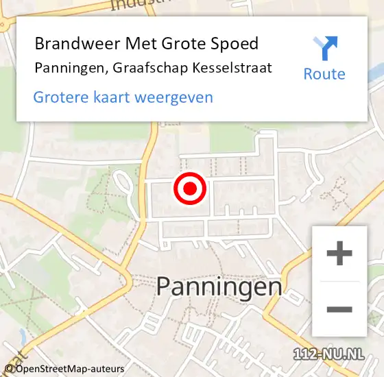 Locatie op kaart van de 112 melding: Brandweer Met Grote Spoed Naar Panningen, Graafschap Kesselstraat op 29 juni 2024 08:15