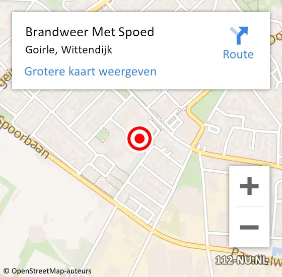 Locatie op kaart van de 112 melding: Brandweer Met Spoed Naar Goirle, Wittendijk op 29 juni 2024 09:32