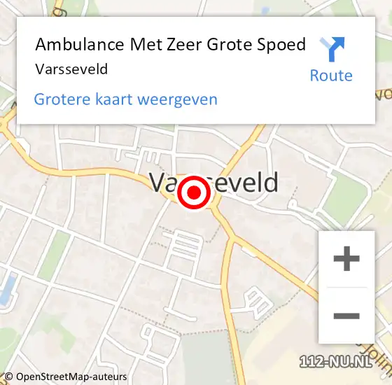 Locatie op kaart van de 112 melding: Ambulance Met Zeer Grote Spoed Naar Varsseveld op 29 juni 2024 11:11