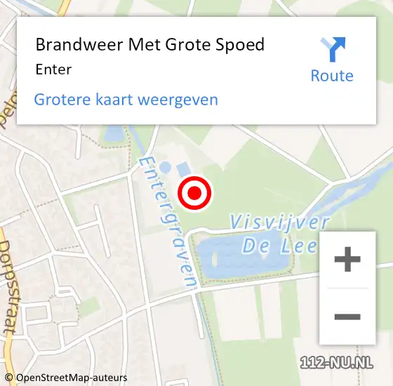 Locatie op kaart van de 112 melding: Brandweer Met Grote Spoed Naar Enter op 29 juni 2024 11:20