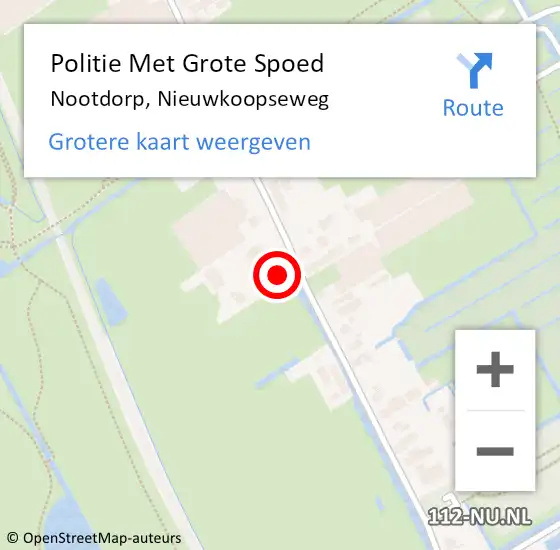 Locatie op kaart van de 112 melding: Politie Met Grote Spoed Naar Nootdorp, Nieuwkoopseweg op 29 juni 2024 12:57