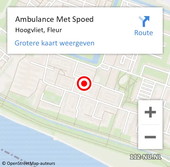 Locatie op kaart van de 112 melding: Ambulance Met Spoed Naar Hoogvliet, Fleur op 29 juni 2024 14:44