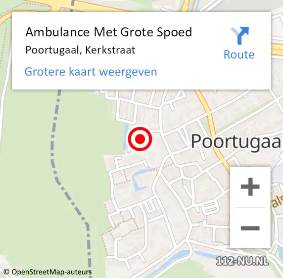 Locatie op kaart van de 112 melding: Ambulance Met Grote Spoed Naar Poortugaal, Kerkstraat op 29 juni 2024 14:53