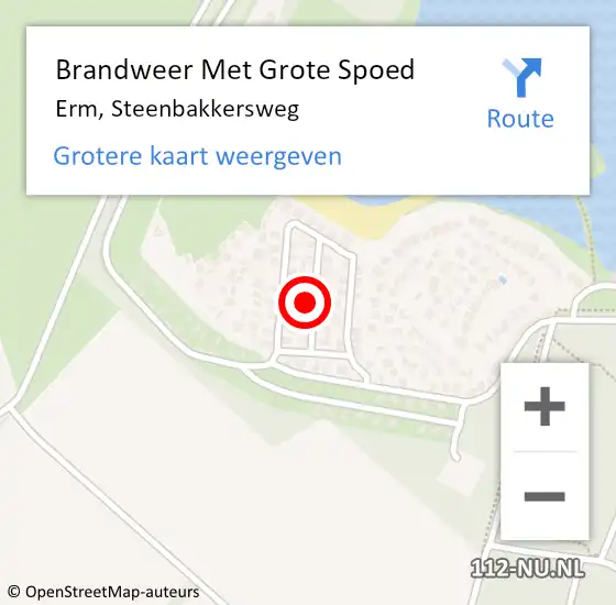 Locatie op kaart van de 112 melding: Brandweer Met Grote Spoed Naar Erm, Steenbakkersweg op 29 juni 2024 15:51
