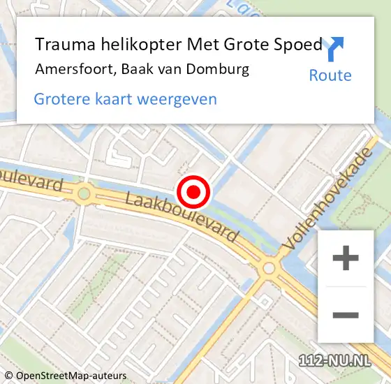 Locatie op kaart van de 112 melding: Trauma helikopter Met Grote Spoed Naar Amersfoort, Baak van Domburg op 29 juni 2024 15:52