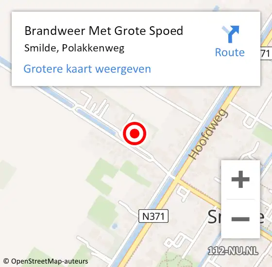 Locatie op kaart van de 112 melding: Brandweer Met Grote Spoed Naar Smilde, Polakkenweg op 29 juni 2024 15:57