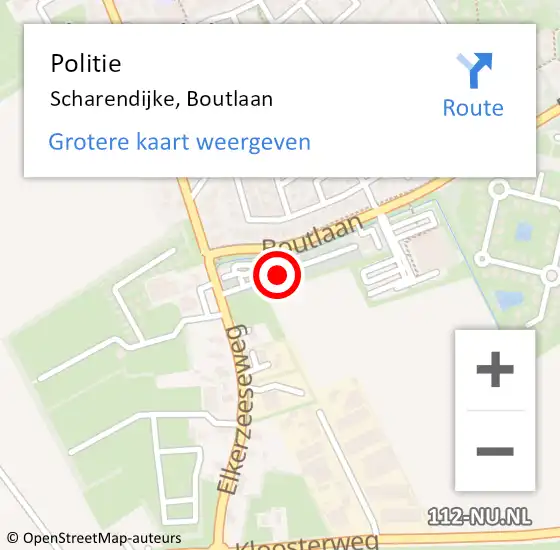 Locatie op kaart van de 112 melding: Politie Scharendijke, Boutlaan op 29 juni 2024 16:22