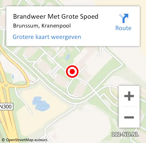 Locatie op kaart van de 112 melding: Brandweer Met Grote Spoed Naar Brunssum, Kranenpool op 29 juni 2024 16:48