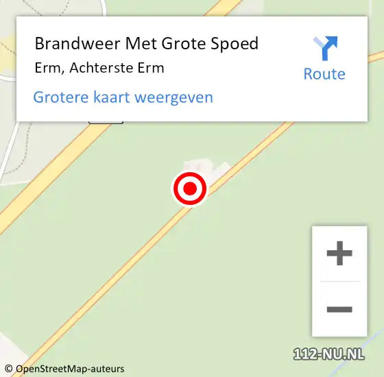 Locatie op kaart van de 112 melding: Brandweer Met Grote Spoed Naar Erm, Achterste Erm op 29 juni 2024 21:37