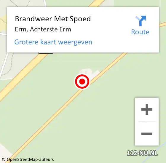 Locatie op kaart van de 112 melding: Brandweer Met Spoed Naar Erm, Achterste Erm op 29 juni 2024 22:08