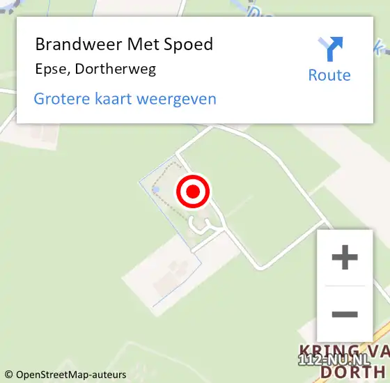 Locatie op kaart van de 112 melding: Brandweer Met Spoed Naar Epse, Dortherweg op 29 juni 2024 23:00