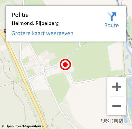 Locatie op kaart van de 112 melding: Politie Helmond, Rijpelberg op 29 juni 2024 23:06