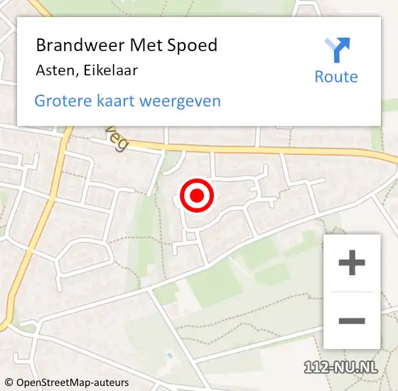 Locatie op kaart van de 112 melding: Brandweer Met Spoed Naar Asten, Eikelaar op 30 juni 2024 00:26