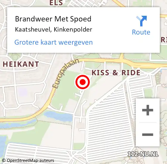 Locatie op kaart van de 112 melding: Brandweer Met Spoed Naar Kaatsheuvel, Kinkenpolder op 30 juni 2024 00:45