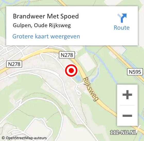 Locatie op kaart van de 112 melding: Brandweer Met Spoed Naar Gulpen, Oude Rijksweg op 30 juni 2024 02:26