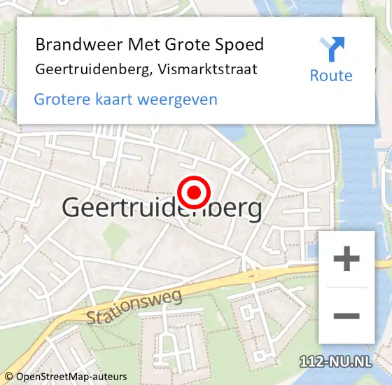 Locatie op kaart van de 112 melding: Brandweer Met Grote Spoed Naar Geertruidenberg, Vismarktstraat op 30 juni 2024 02:26