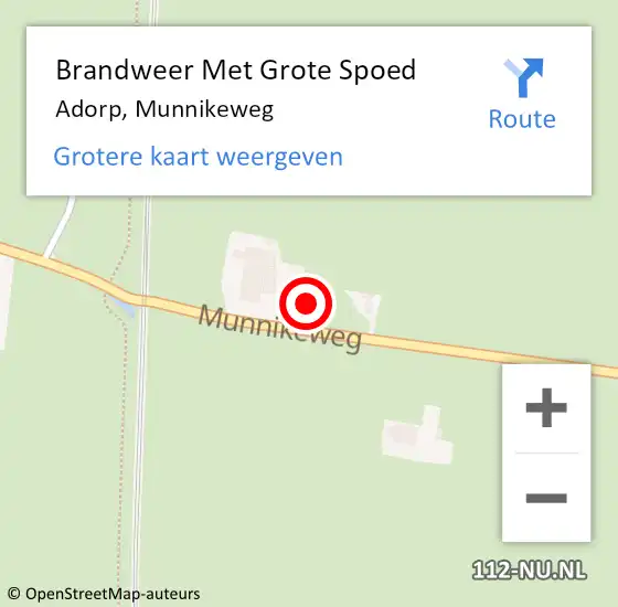 Locatie op kaart van de 112 melding: Brandweer Met Grote Spoed Naar Adorp, Munnikeweg op 30 juni 2024 03:03