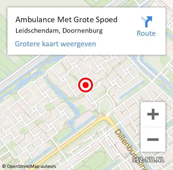 Locatie op kaart van de 112 melding: Ambulance Met Grote Spoed Naar Leidschendam, Doornenburg op 30 juni 2024 03:06