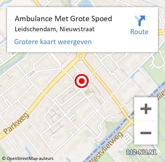 Locatie op kaart van de 112 melding: Ambulance Met Grote Spoed Naar Leidschendam, Nieuwstraat op 30 juni 2024 07:09