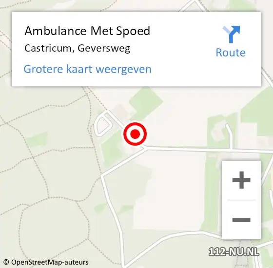 Locatie op kaart van de 112 melding: Ambulance Met Spoed Naar Castricum, Geversweg op 30 juni 2024 09:16