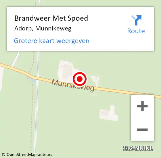 Locatie op kaart van de 112 melding: Brandweer Met Spoed Naar Adorp, Munnikeweg op 30 juni 2024 11:09