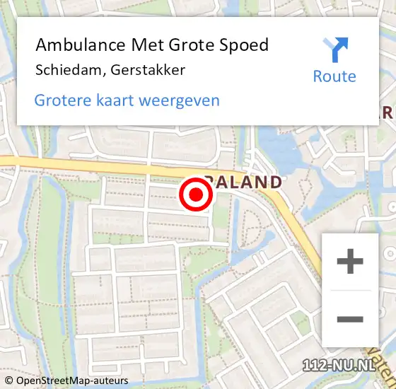 Locatie op kaart van de 112 melding: Ambulance Met Grote Spoed Naar Schiedam, Gerstakker op 30 juni 2024 13:13